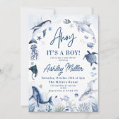 Ahoy! Het is een jongensuitnodiging, onder het Zee Kaart (Voorkant)