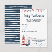 Ahoy Het is een Kaart van de Nautical Baby Predict (Voorkant / Achterkant)