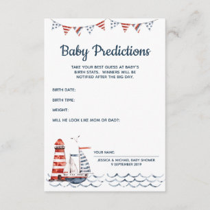 Ahoy Het is een Kaart van de Nautical Baby Predict