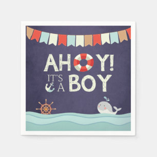 Ahoy Het is een padvinder Napkins Ocean Nautical B Servetten