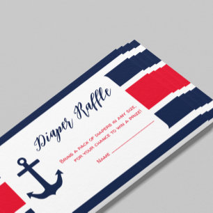 Ahoy Het is een Tjonge Nautical Baby shower Diaper Informatiekaartje