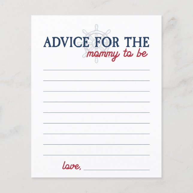 Ahoy Het is een Tjonge Nautical Shower Advice voor (Voorkant)