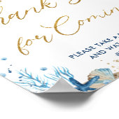 Ahoy Het is Twin Boys Nautical Bedankt dat je komt Poster (Hoek)