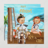 Ahoy Het is Twins Kaart (Voorkant / Achterkant)