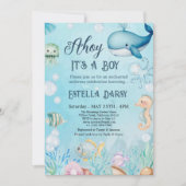 Ahoy! Het Zee Boy Baby shower Kaart (Voorkant)