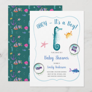AHOY is een Babyjoch Shower en nodigt Ocean Seahor Kaart