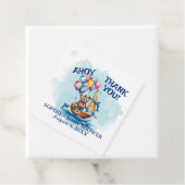 Ahoy is een Boy Nautical Theme Baby shower Bedankjes Labels (In situ)