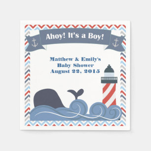 Ahoy is een tjoch nitisch Baby shower papier Servet