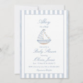 Ahoy It's A Boy Baby Shower Invitation Card (Devant)