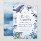 Ahoy! It's a Boy Baby Shower Party Kaart (Voorkant / Achterkant)