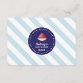 Ahoy ! Jeu de carte de conseil de Baby shower naut (Dos)