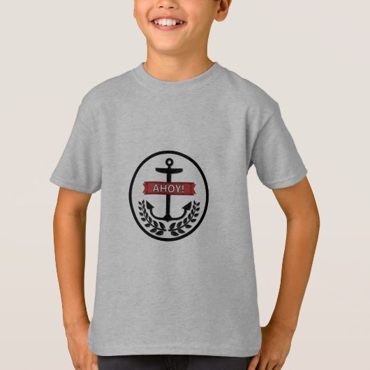 Ahoy - Kinderen Basic T-Shirt (Voorkant)