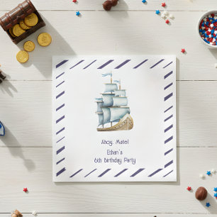 Ahoy maat Nautical children jarig Servet