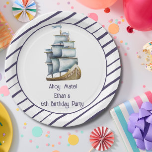 Ahoy maat Zeekinderen verjaardag Papieren Bordje