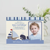 Ahoy Mate 5x7 Anniversaire Photo Invitation (Debout devant)
