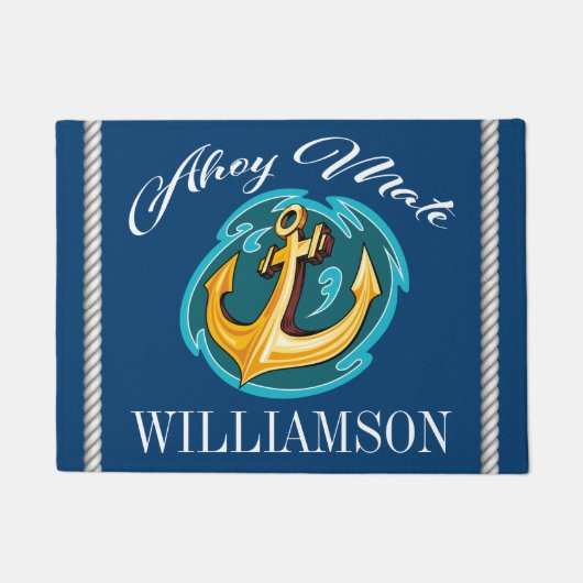 Ahoy Mate Anchor Deurmat (Voorkant)