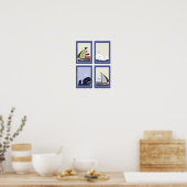 AHOY MATE Sail boot Boys Nursery Room Prints (Keuken)