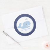 Ahoy Mate Whale Favor Stickers 3 pouces (Enveloppe)