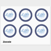 Ahoy Mate Whale Favor Stickers 3 pouces (Feuille)