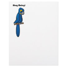Ahoy Matey Blauw Macaw Parrot Schattige Pirate Car