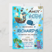 Ahoy Matey Invitation d'anniversaire (Devant)