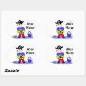 Ahoy Matey Ovale Sticker (Vel)