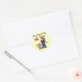 Ahoy Matey Pirate 5e verjaardag Ronde Sticker (Envelop)
