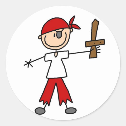 Ahoy Matey Pirate Sticker (Voorkant)