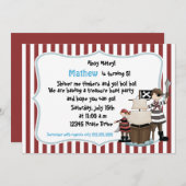 Ahoy Matey - Pirate verjaardagsfeest uitnodiging r (Voorkant / Achterkant)