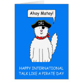 Ahoy Matey praat als een pirate Day Cartoon Cat (Voorkant)