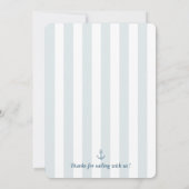 Ahoy Nautical 2e Invitation anniversaire | Aquarel (Dos)