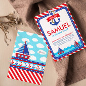 AHOY ! Nautical Birthday Party Invitation