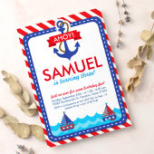 AHOY ! Nautical Birthday Party Invitation
