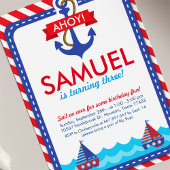 AHOY ! Nautical Birthday Party Invitation