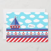 AHOY ! Nautical Birthday Party Photo Invitation (Dos)