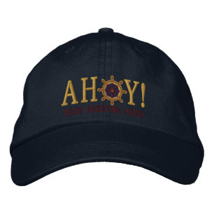 AHOY! Nautical Greetings Embroidery Geborduurde Pet