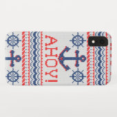 AHOY Nautical Knitting kerstjumperstijl Case-Mate iPhone Case (Achterkant (horizontaal))
