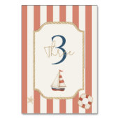 Ahoy Nautical Sailboat | Touw en streep Kaart (Achterkant)