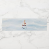 Ahoy Nautical Water Bottle Étiquette | Bateau à vo (Étiquettes simples)