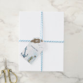 Ahoy. Nautisch Baby shower Dank je cadeau Labels Cadeaulabel (Met Touw)