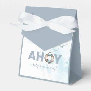 Ahoy. Nautisch Baby shower voor doos Bedankdoosjes