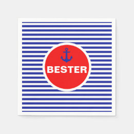 Ahoy! Nautische Anker Zeeman Party Servetten