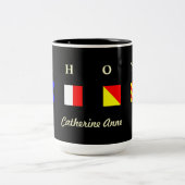 AHOY Personalized Mug Tweekleurige Koffiemok (Center)