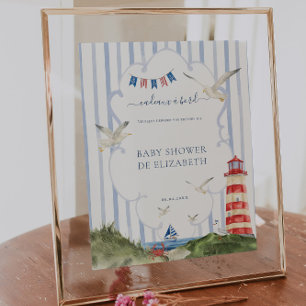 Ahoy Petit Marin Baby Shower Cadeau Bord Poster