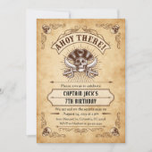 Ahoy Pirate Invitation Anniversaire (Devant)