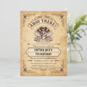 Ahoy Pirate Invitation Anniversaire (Debout devant)