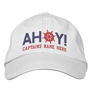 Ahoy Scheepswiel Kapiteins Gepersonaliseerd Geborduurde Pet