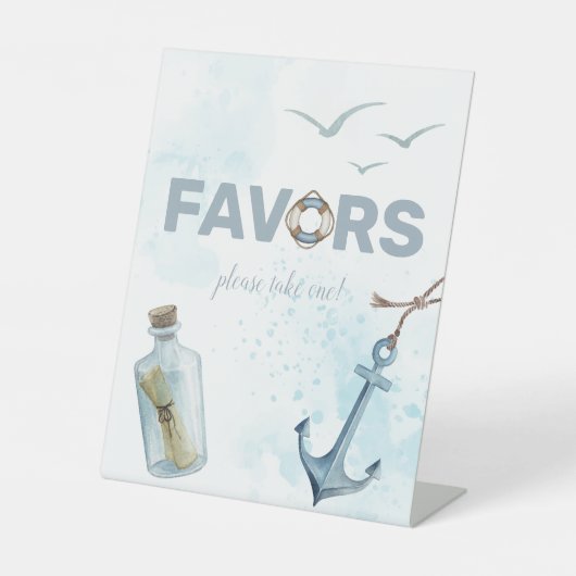 Ahoy ! SIGNE BORD DU Baby shower Nautique (Recto)