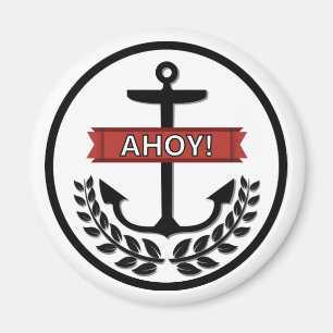 Ahoy - Standaard, 2¼ inch Ronde Magnet Magneet