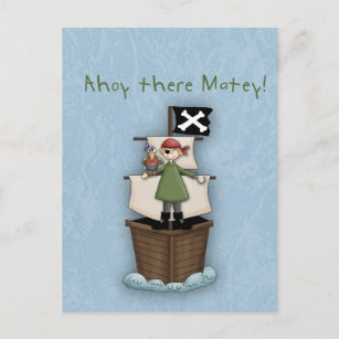Ahoy There Matey ! Invitation de carte postale
